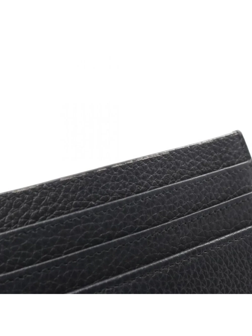 Dior Card Case CD Icon Holder Black Leather CD Lcon